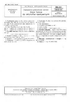 Opakowania jednostkowe szklane - Słoje Feniks do artykułów spożywczych BN-84/6833-03