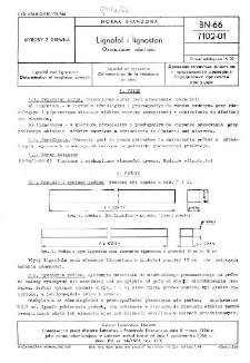 Lignofol i lignoston - Oznaczanie udarności BN-66/7102-01