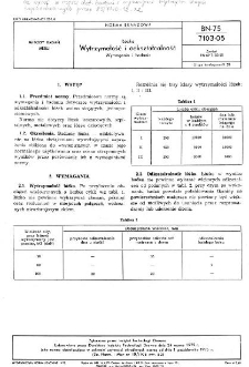 Łóżka - Wytrzymałość i odkształcalność - Wymagania i badania BN-75/7103-05