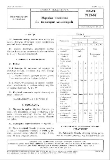 Mączka drzewna do tworzyw sztucznych BN-74/7115-02