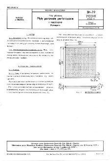 Płyty pilśniowe - Płyty porowate perforowane i nacinane - Wymagania BN-79/7122-11 Arkusz 14