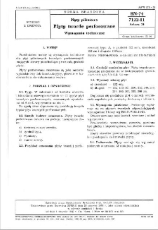 Płyty pilśniowe - Płyty twarde perforowane - Wymagania techniczne BN-74/7122-11 Arkusz 24