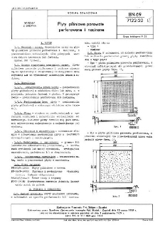 Płyty pilśniowe porowate perforowane i nacinane BN-69/7122-20