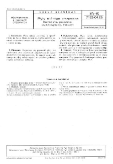 Płyty wiórowe prasowane - Cechowanie, pakowanie, przechowywanie, transport BN-80/7123-04.05