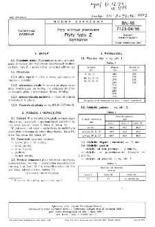 Płyty wiórowe prasowane - Płyty typu Z - Wymagania BN-85/7123-04/16