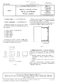 Rysunek techniczny meblowy - Rzuty prostokątne - Widoki i przekroje BN-75/7140-03 Arkusz 06