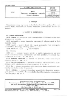 Meble - Elementy, podzespoły i zespoły - Nazwy i określenia BN-75/7140-09