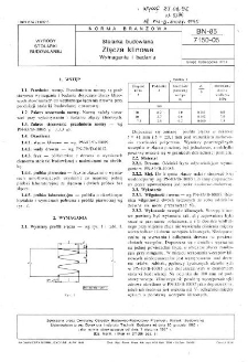 Stolarka budowlana - Złącza klinowe - Wymagania i badania BN-85/7150-05