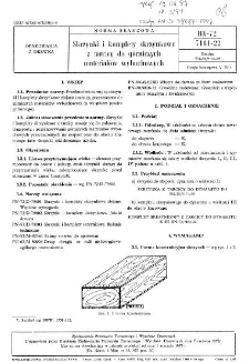 Skrzynki i komplety skrzynkowe z tarcicy do górniczych materiałów wybuchowych BN-72/7161-22