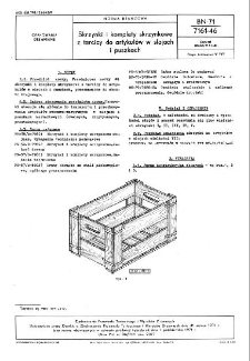 Skrzynki i komplety skrzynkowe z tarcicy do artykułów w słojach i puszkach BN-71/7161-46