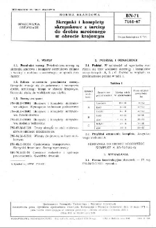 Skrzynki i komplety skrzynkowe z tarcicy do drobiu mrożonego w obrocie krajowym BN-71/7161-47
