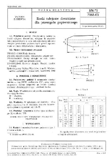 Korki tulejowe drewniane dla przemysłu papierniczego BN-72/7168-03