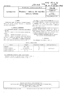 Papiery i tektury do wyrobu tektury falistej BN-89/7326-07