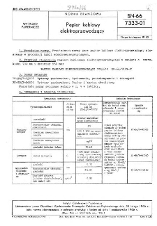 Papier kablowy elektroprzewodzący BN-66/7333-01