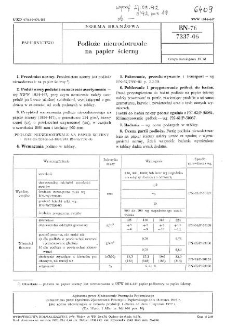 Podłoże niewodotrwałe na papier ścierny BN-76/7337-06