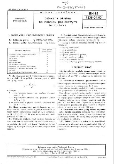 Sztuczna okleina na nośniku papierowym - Metody badań BN-83/7338-04.03
