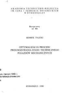 Optymalizacja procesu prognozowania stanu technicznego pojazdów mechanicznych