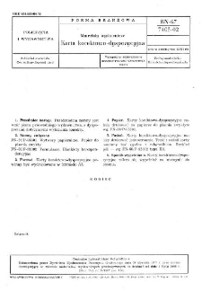 Materiały wydawnicze - Karta korektowo-dyspozycyjna BN-67/7405-02