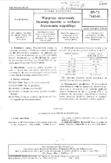 Wytyczne stosowania liniatury rastrów w technice drukowania wypukłego BN-72/7410-01