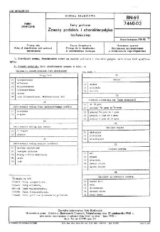 Farby graficzne - Zasady podziału i charakterystyka techniczna BN-69/7460-02