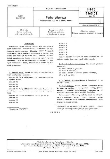 Farby offsetowe - Postanowienia ogólne i zakres normy BN-72/7463-03 Arkusz 01