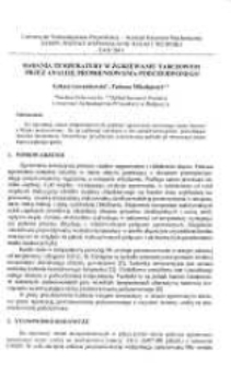 Badania temperatury w zgrzewaniu tarciowym przez analizę promieniowania podczerwonego