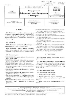 Farby graficzne - Pakowanie, przechowywanie i transport BN-72/7468-01