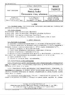 Farby graficzne - Metody badań - Oznaczanie masy właściwej BN-65/7469-03