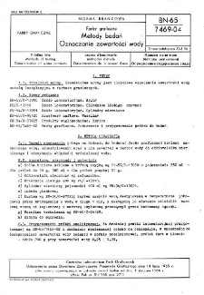 Farby graficzne - Metody badań - Oznaczanie zawartości wody BN-65/7469-04