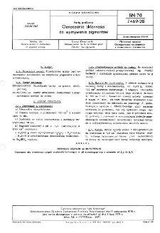 Farby graficzne - Metody badań - Oznaczanie skłonności do wymywania pigmentów BN-70/7469-28