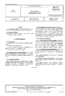 Farby graficzne - Oznaczanie pH BN-70/7469-29