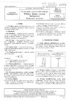 Metody badań wyrobów włókienniczych - Włókno lniane czesane biologiczne - Wyznaczanie przędności BN-73/7519-02