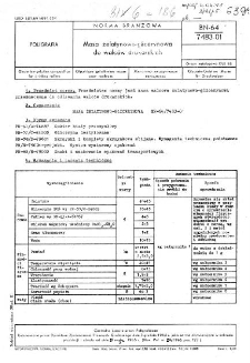 Masa żelatynowo-glicerynowa do walców drukarskich BN-64/7483-01