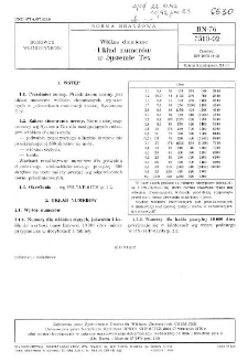 Włókna chemiczne - Układ numerów w Systemie Tex BN-76/7510-02