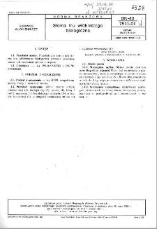 Słoma lnu włóknistego biologiczna BN-80/7511-01