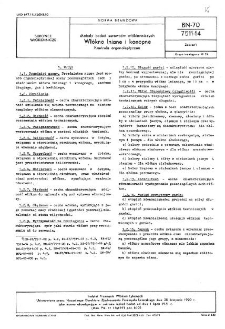 Metody badań surowców włókienniczych - Włókno lniane i konopne - Kontrola organoleptyczna BN-70/7511-14