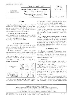 Metody badań surowców włókienniczych - Słoma lniana biologiczna - Wyznaczanie zawartości włókna metodą mechaniczną BN-72/7511-15