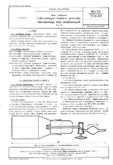 Masa celulozowa - Laboratoryjne badanie przerobu wiskozowego mas celulozowych - Test X BN-70/7516-02