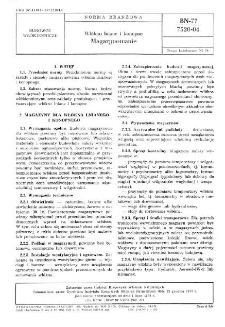 Włókno lniane i konopne - Magazynowanie BN-77/7520-04