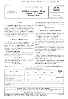 Włókno konopne długie trzepane i czesane biologiczne BN-76/7522-03