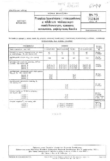 Przędza bawełniana i mieszankowa z włóknem wiskozowym modyfikowanym, czesana, osnowowa, pojedyncza, tkacka BN-75/7531-01 Arkusz 01