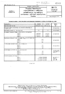 Przędza bawełniana mieszankowa z włóknem poliestrowym, zgrzeblona, osnowowa, wątkowa pojedyncza, tkacka BN-75/7531-01 Arkusz 09