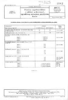 Przędza bawełnopodobna z włókien wiskozowych, zgrzeblona, osnowowa, pojedyncza, tkacka BN-75/7531-01 Arkusz 10