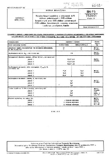 Przędza bawełnopodobna z mieszanek 67% włókien poliestrowych i 33% włókien bawełnianych oraz 50% włókien poliestrowych i 50% włókien bawełnianych, czesana, osnowowa i wątkowa, pojedyncza, tkacka BN-75/7531-01 Arkusz 14