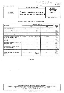 Przędza bawełniana, osnowowa i wątkowa techniczna specjalna S BN-75/7531-01 Arkusz 32