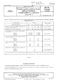 Przędza zgrzebno-paskowa tkacka wątkowa bawełniana i bawełnopodobna z mieszanek grupy M 2 BN-78/7531-05 Arkusz 02