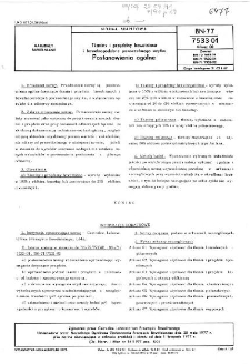 Tkaniny i przędziny bawełniane i bawełnopodobne powszechnego użytku - Postanowienia ogólne BN-77/7533-01 Arkusz 00