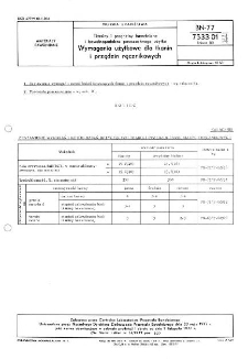 Tkaniny i przędziny bawełniane i bawełnopodobne powszechnego użytku - Wymagania użytkowe dla tkanin i przędzin ręcznikowych BN-77/7533-01 Arkusz 02