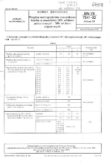 Przędza wełnopodobna czesankowa tkacka o zawartości 30% włókien poliestrowych i 70% włókien argonowych BN-78/7541-02 Arkusz 06