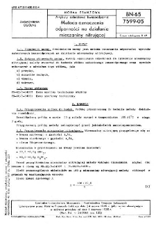 Artykuły azbestowe kwasoodporne - Metoda oznaczania odporności na działanie mieszaniny nitrującej BN-65/7599-05
